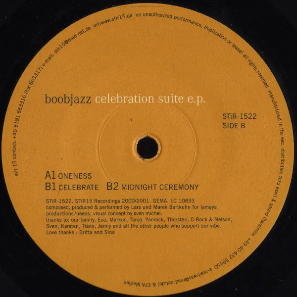 Boobjazz – Celebration Suite E.P.