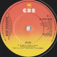 Boz Scaggs CBS – Jojo (Vinyl, 7")