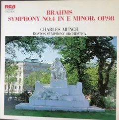 Brahms*, Charles Munch, Boston Symphony Orchestra – Brahms: Symphony No. 4 In E Minor, Op. 98 (Vinyl, LP)