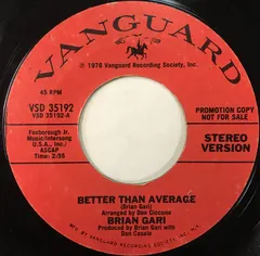 Brian Gari – Better Than Average (Vinyl, 7")
