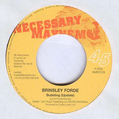 Brinsley Forde / Dready (3) – Bubbling / Mad Dreadlocks