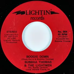 Bubbha Thomas & The Lightmen* – Boogie Down (Vinyl, 7")