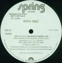 Busta Jones Spring Records – Just A Little Misunderstanding (Vinyl, 12")