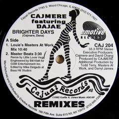Cajmere Featuring Dajae* – Brighter Days (Remixes) (Vinyl, 12")