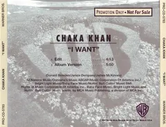 Chaka Khan – I Want (CD, Single)