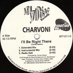 Charvoni – I'll Be Right There (Vinyl, 12")