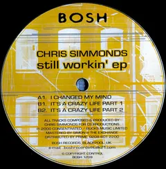 Chris Simmonds – Still Workin' EP (Vinyl, 12")