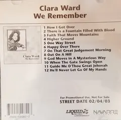 Clara Ward – We Remember (CDr, Compilation)