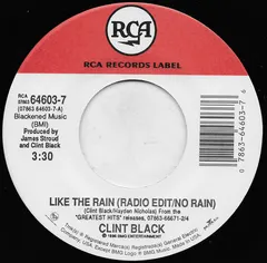 Clint Black – Like The Rain (Vinyl, 7")