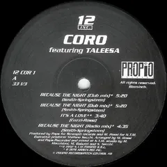 CORO* Featuring Taleesa – Because The Night (Vinyl, 12")