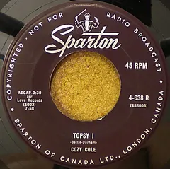 Cozy Cole Sparton – Topsy (Vinyl, 7")