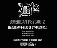 D12 Featuring B-Real – American Psycho 2 (CDr, Single)