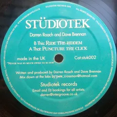Dave Brennan & Darren Roach – Ride The Riddem (Vinyl, 12")
