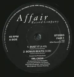 DBL Crew Affair Records – Bust It (Vinyl, 12")