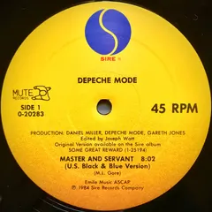 Depeche Mode – Master And Servant (U.S. Black & Blue Version) (Vinyl, 12")