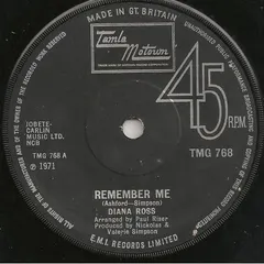 Diana Ross Tamla Motown – Remember Me (Vinyl, 7")