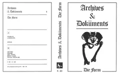 Die Form – Archives & Doküments 1 (Cassette)