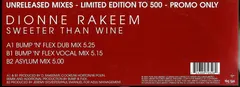 Dionne Rakeem – Sweeter Than Wine (Unreleased Mixes) (Vinyl, 12")