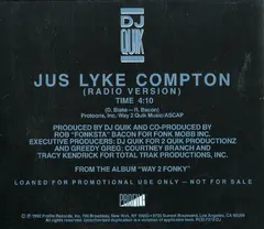 DJ Quik – Jus Lyke Compton (CD, Single)