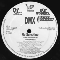 DMX – No Sunshine (Vinyl, 12")