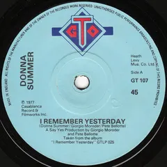 Donna Summer GTO – I Remember Yesterday (Vinyl, 7")