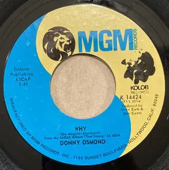 Donny Osmond – Why (Vinyl, 7")