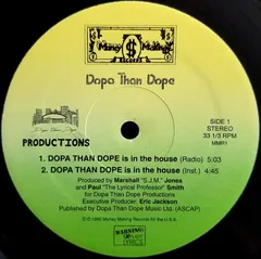 Dopa Than Dope – Dopa Than Dope Is In The House (Vinyl, 12")