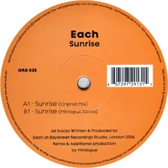 Each – Sunrise (Vinyl, 12")