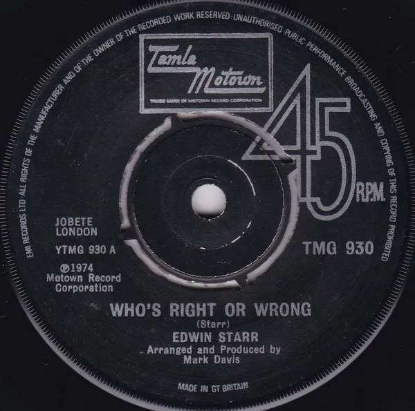 Edwin Starr – Who's Right Or Wrong
