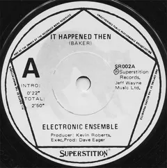 Electronic Ensemble Superstition Records – It Happened Then (Vinyl, 7")