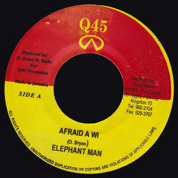 Elephant Man – Afraid A Wi