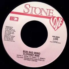 Elephant Man Stone Love – Bun Bad Mind (Vinyl, 7")