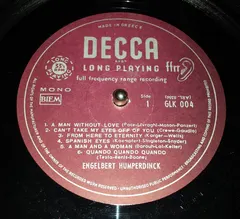 Engelbert Humperdinck Decca – A Man Without Love (Vinyl, LP)