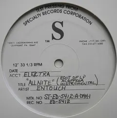 Entouch (2) – All Nite (Vinyl, 12")