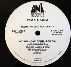 Eric B. & Rakim – Microphone Fiend (Vinyl, 12")