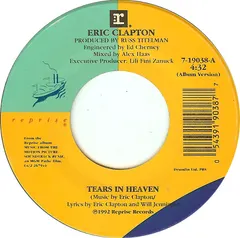 Eric Clapton – Tears In Heaven (Vinyl, 7")