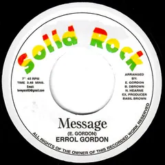 Errol Gordon Solid Rock – Message (Vinyl, 7")