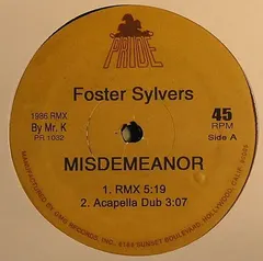 Foster Sylvers – Misdemeanor (Vinyl, 12")