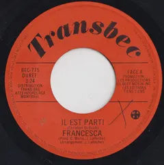 Francesca (14) – Il Est Parti (Vinyl, 7")