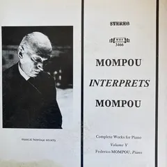Frederic Mompou – Mompou Interprets Mompou Volume V (Vinyl, LP)