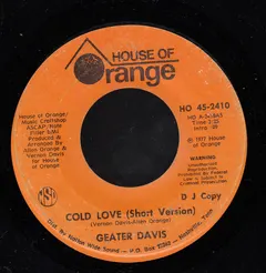 Geater Davis – Cold Love (Vinyl, 7")