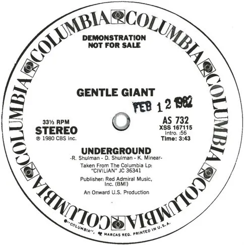 Gentle Giant – Underground