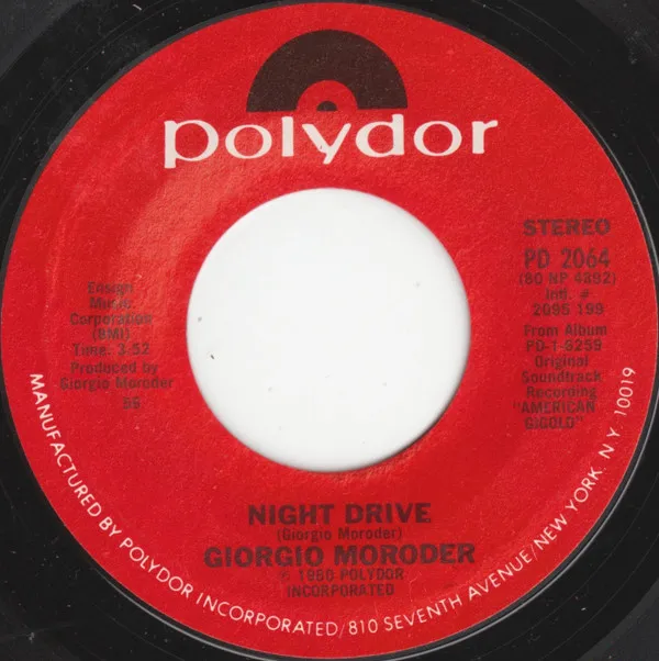 Giorgio Moroder – Night Drive / The Apartment