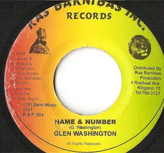 Glen Washington – Name & Number (Vinyl, 7")