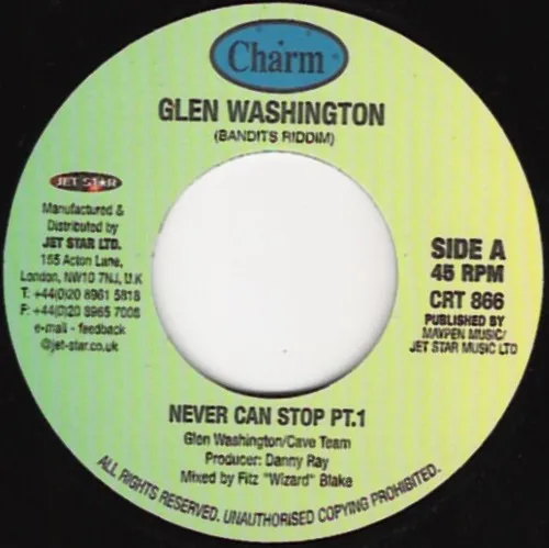 Glen Washington – Never Can Stop