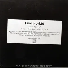 God Forbid – Gone Forever (CD, Album)