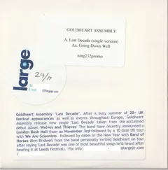 Goldheart Assembly – Last Decade / Going Down Well (CDr, Single)