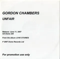 Gordon Chambers – Unfair (CDr, Single)
