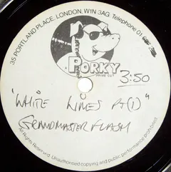 Grandmaster Flash – White Lines Pt (1) (Acetate, 10")