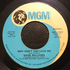 Hank Williams MGM Records – Ramblin' Man (Vinyl, 7")